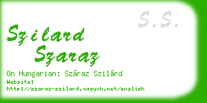 szilard szaraz business card
