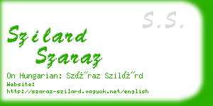 szilard szaraz business card
